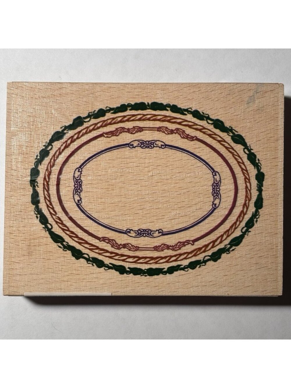 Sugarloaf Products Whispers Wood Mount Rubber Stamp Oval Picture Frame Borders